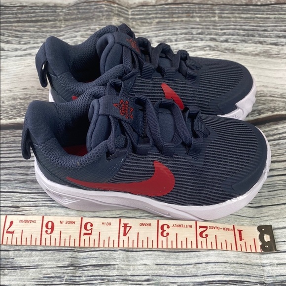 Nike Star Runner 4 NN TD Kids Sneakers | Size 7C | Black & Red - Picture 10 of 11